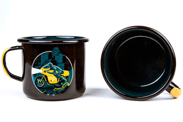 Menze Kwint x Bike EXIF enamel motorcycle mug