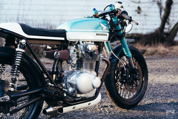 1972 Honda CB350 restomod built by Merlin Cycleworks
