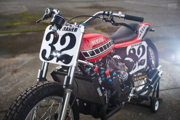 This Yamaha TZ750 flat track racer is also street legal