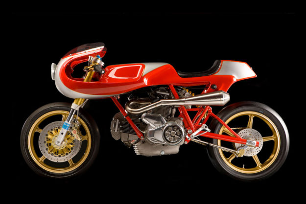 Ducati MHR 1000 cafe racer tribute to Rino Caracchi