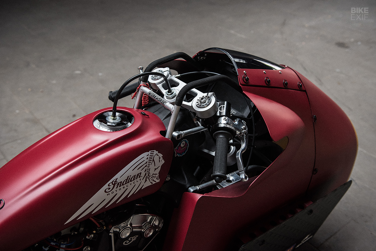 Indian Scout Bobber drag bike by Workhorse