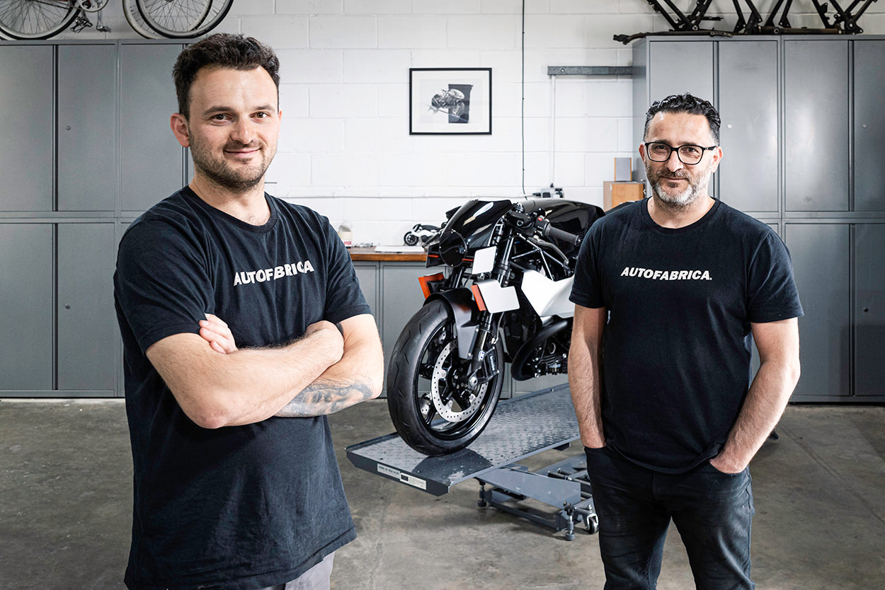 Bujar and Gazmend Muharremi and their BMW R nineT concept motorcycle