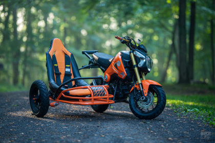 Custom Honda Grom with sidecar by Industrial Moto