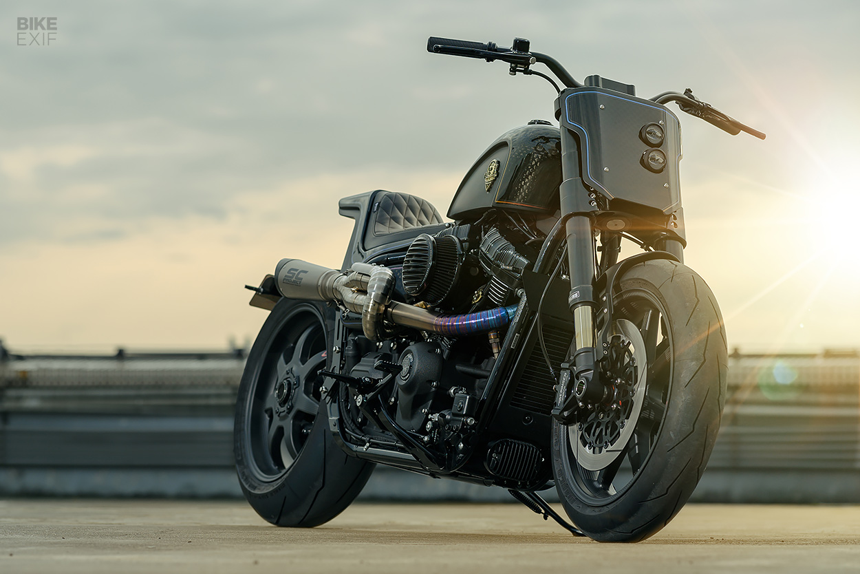 Tarmac Raven: A Harley-Davidson Street Bob custom from Rough Crafts