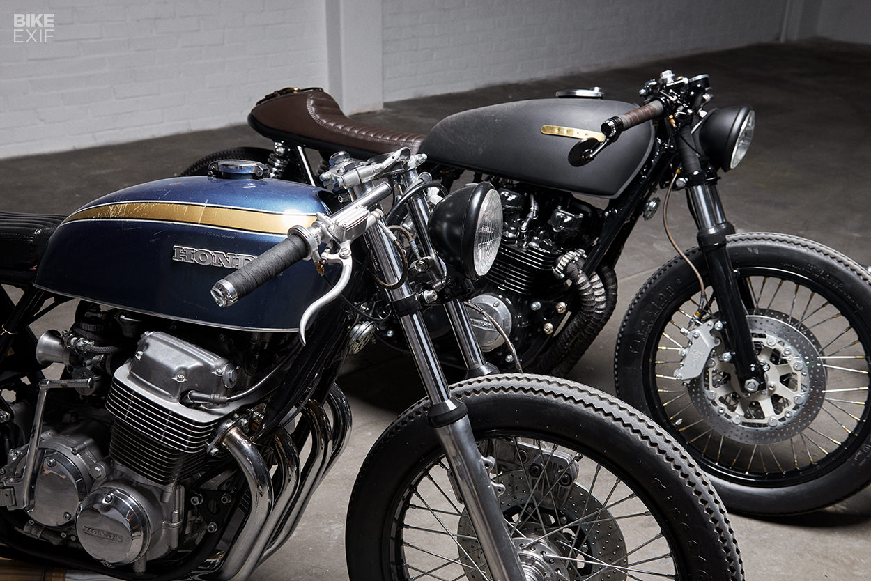 Two vintage cafe racers from PAAL Motorcycles of Sweden