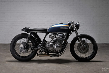 A vintage cafe racer from PAAL Motorcycles of Sweden