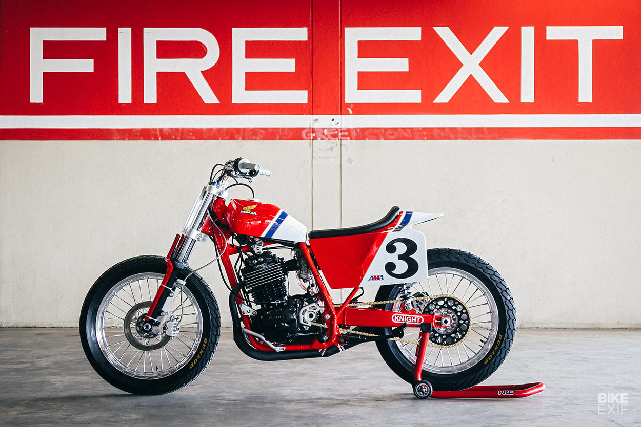 Honda RS600 replica flat track bike, built for the Stofskop race in South Africa