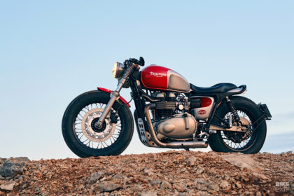 Custom 2006 Triumph Thruxton 900 cafe racer by Tamarit Motorcycles of Spain
