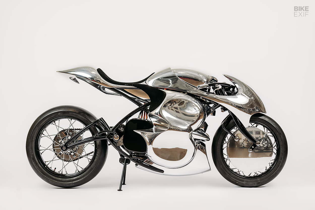 Custom electric motorcycle by Baresteel for the Haas Moto Museum