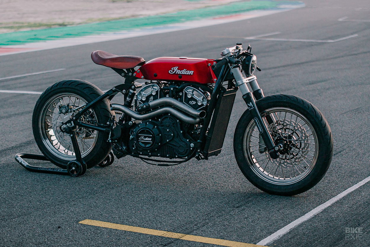 An Indian Scout Bobber from Luuc Muis Creations—called Hasty Flaming Buffalo