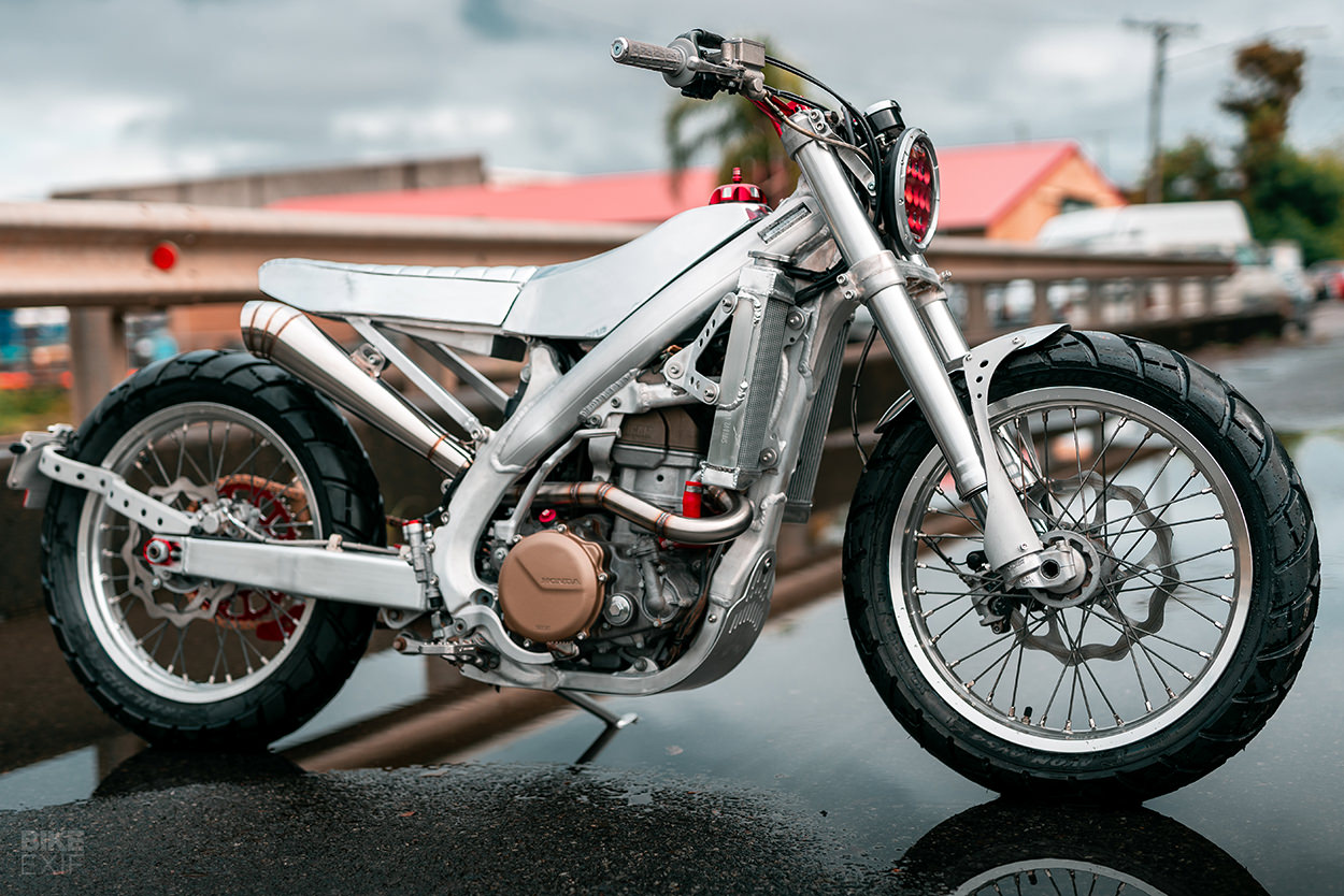 Silver Surfer: A Honda CRF450X street tracker from Black Cycles