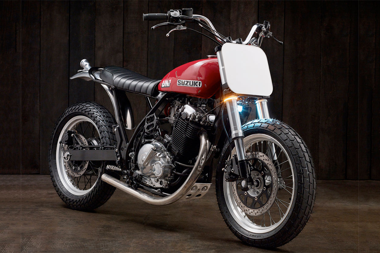 Suzuki DR650 flat tracker by Oilbro Motorcycles 