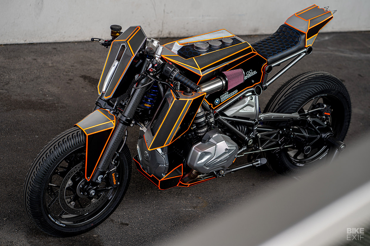 BMW R1250GS modified by Ironwood Custom Motorcycles