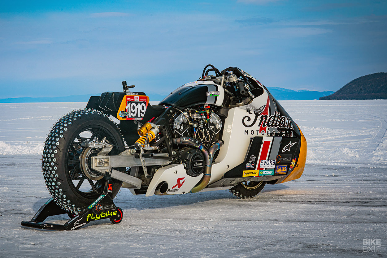 Appaloosa 2.0: An Indian Scout ice racing motorcycle