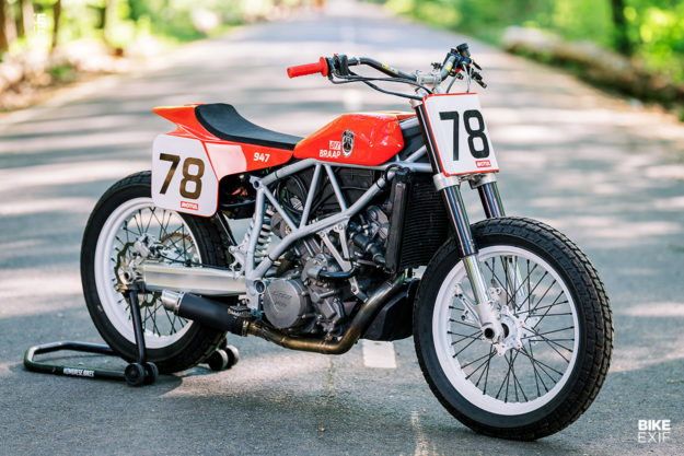 In Too Deep: A KTM 950 Supermoto flat tracker conversion