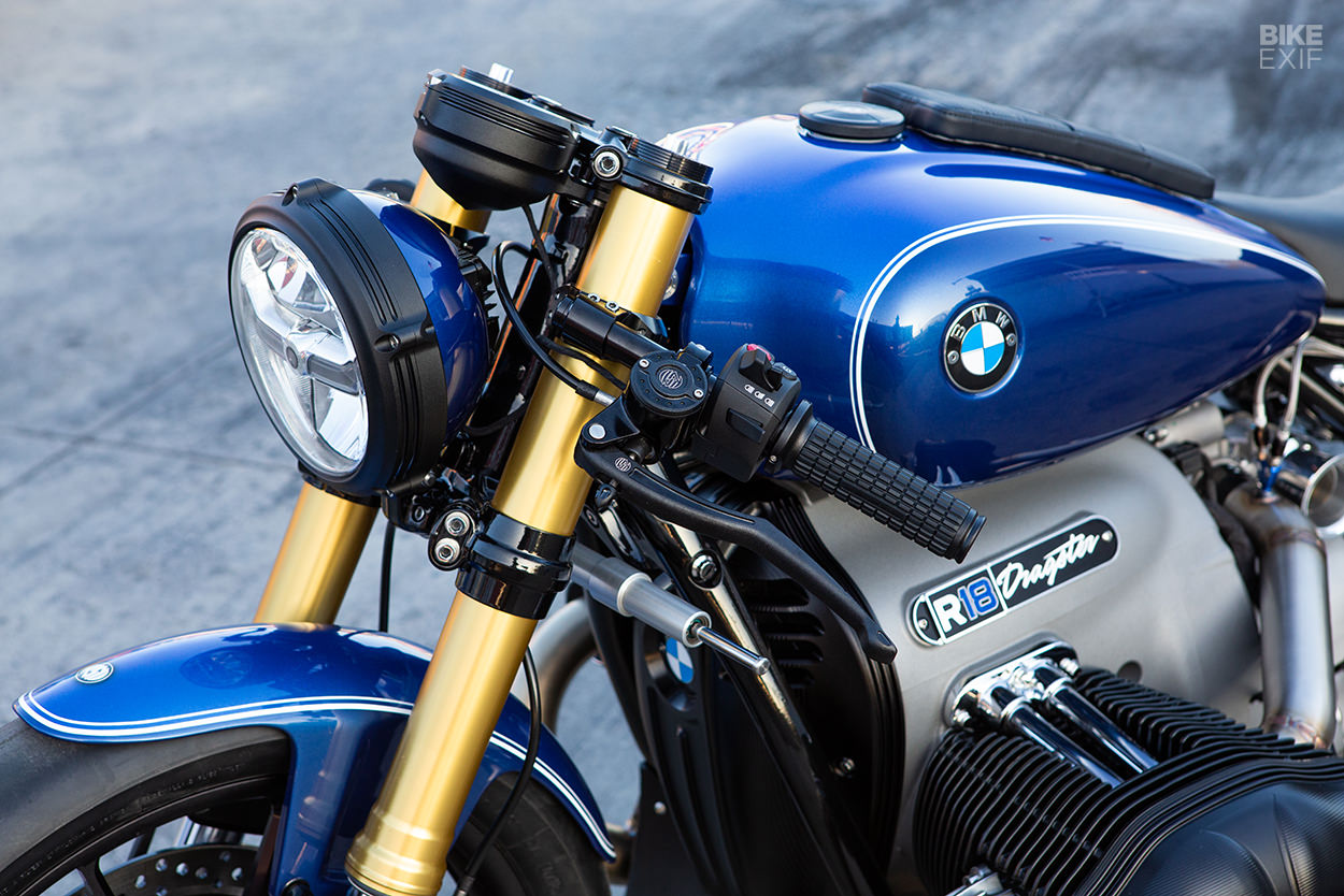 Custom BMW R18 drag bike by Roland Sands