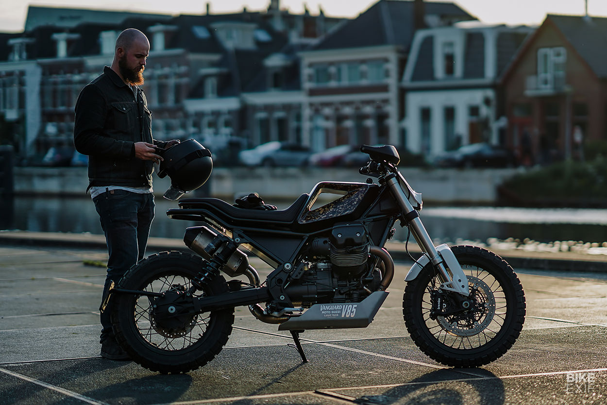 Luuc Muis bouwt Moto Guzzi V85 TT om tot Vanguard-bike 