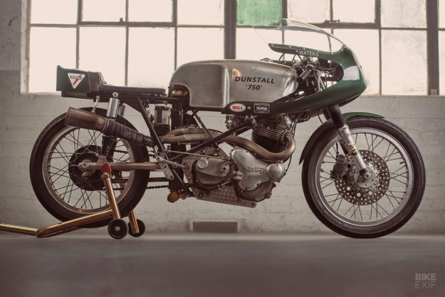 The rare Dunstall 'drainpipe' Norton racing motorcycle