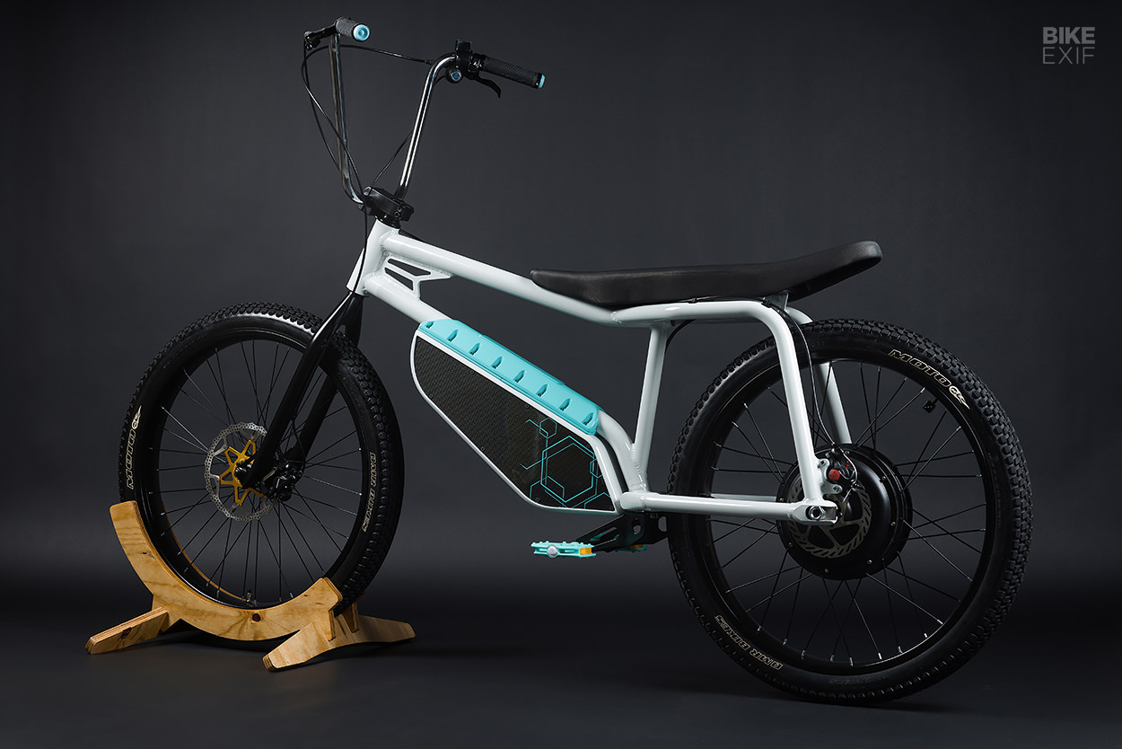 Custom electric BMX moped by Blackmarket Project