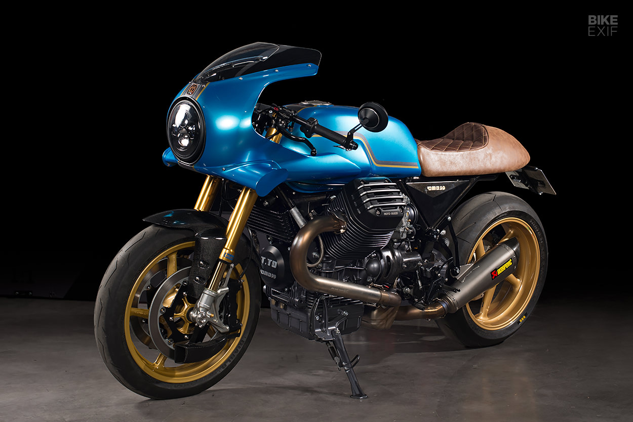 Custom 1,700cc Moto Guzzi cafe racer by Guzzi Motobox