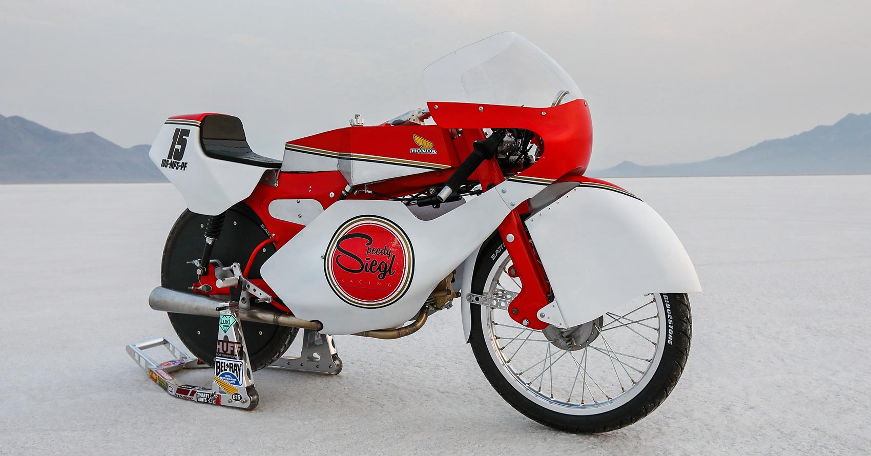 Moto Land Porn - Salt Rocket: Speedy Siegl's Honda CT200 land speed racer | Bike EXIF