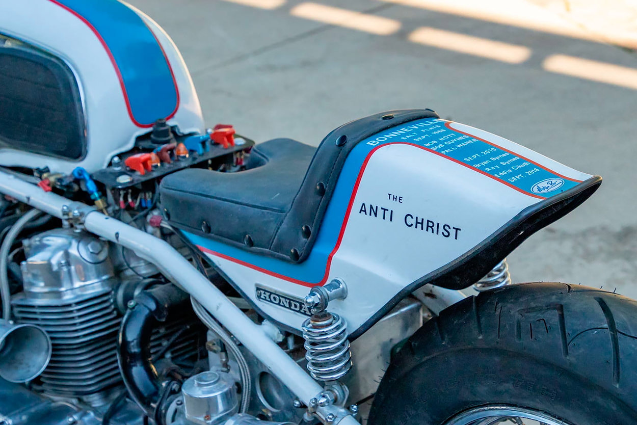 The Anti-Christ Honda CB750 land speed racer