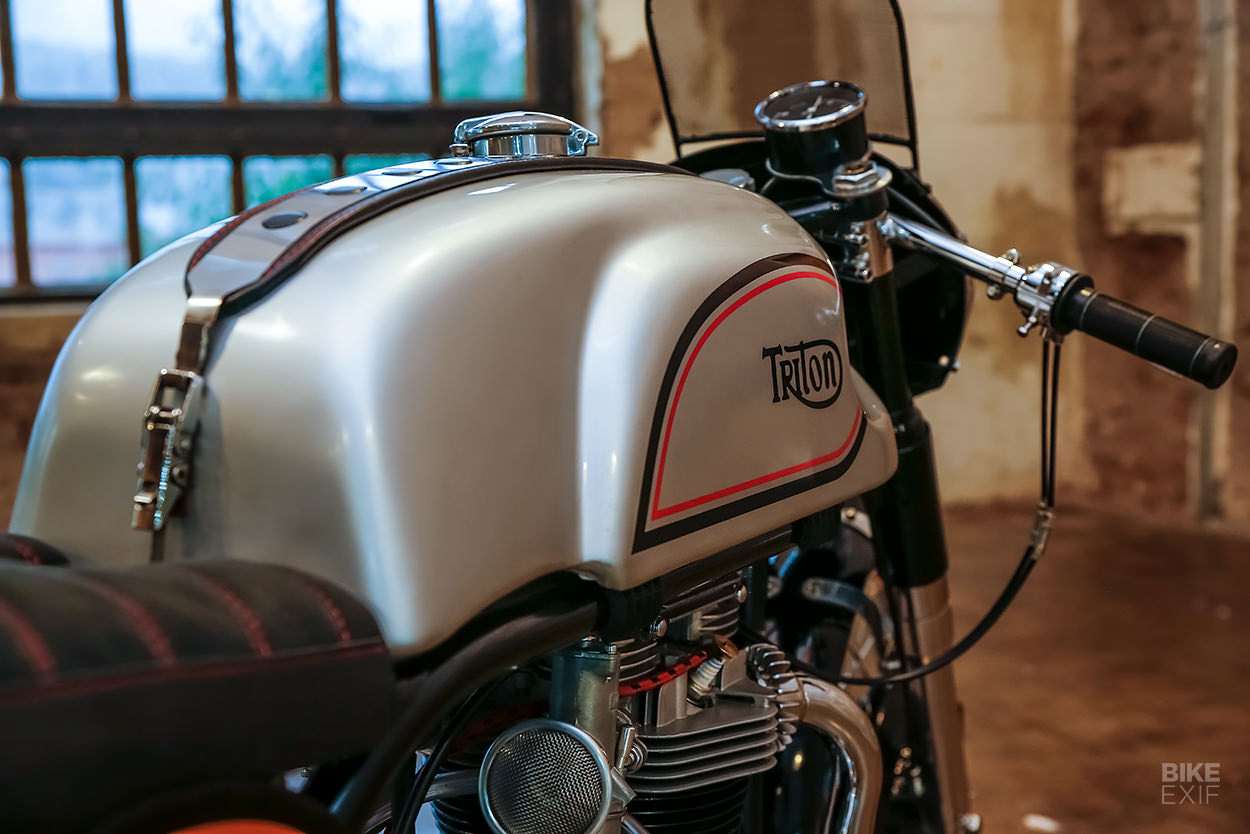 Classic Triton motorcycle by Justin Steyn