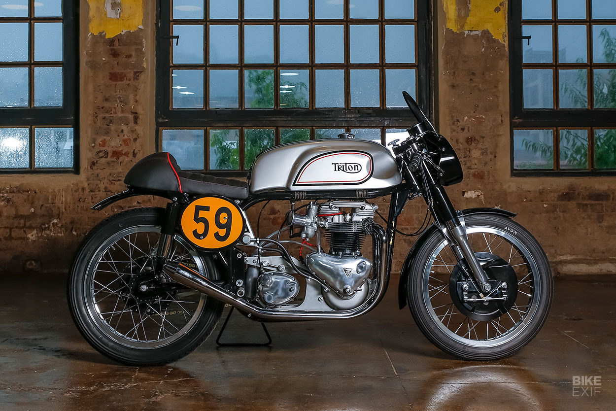 Classic Triton motorcycle by Justin Steyn