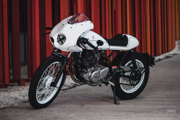 custom yamaha sr250 dewolf moto