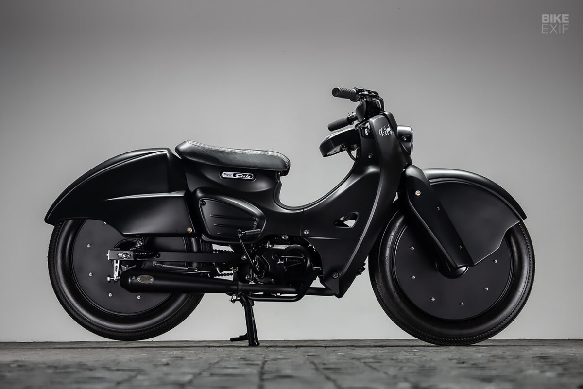 Black and white: Two Honda Super Cub customs by K-Speed | Bike EXIF