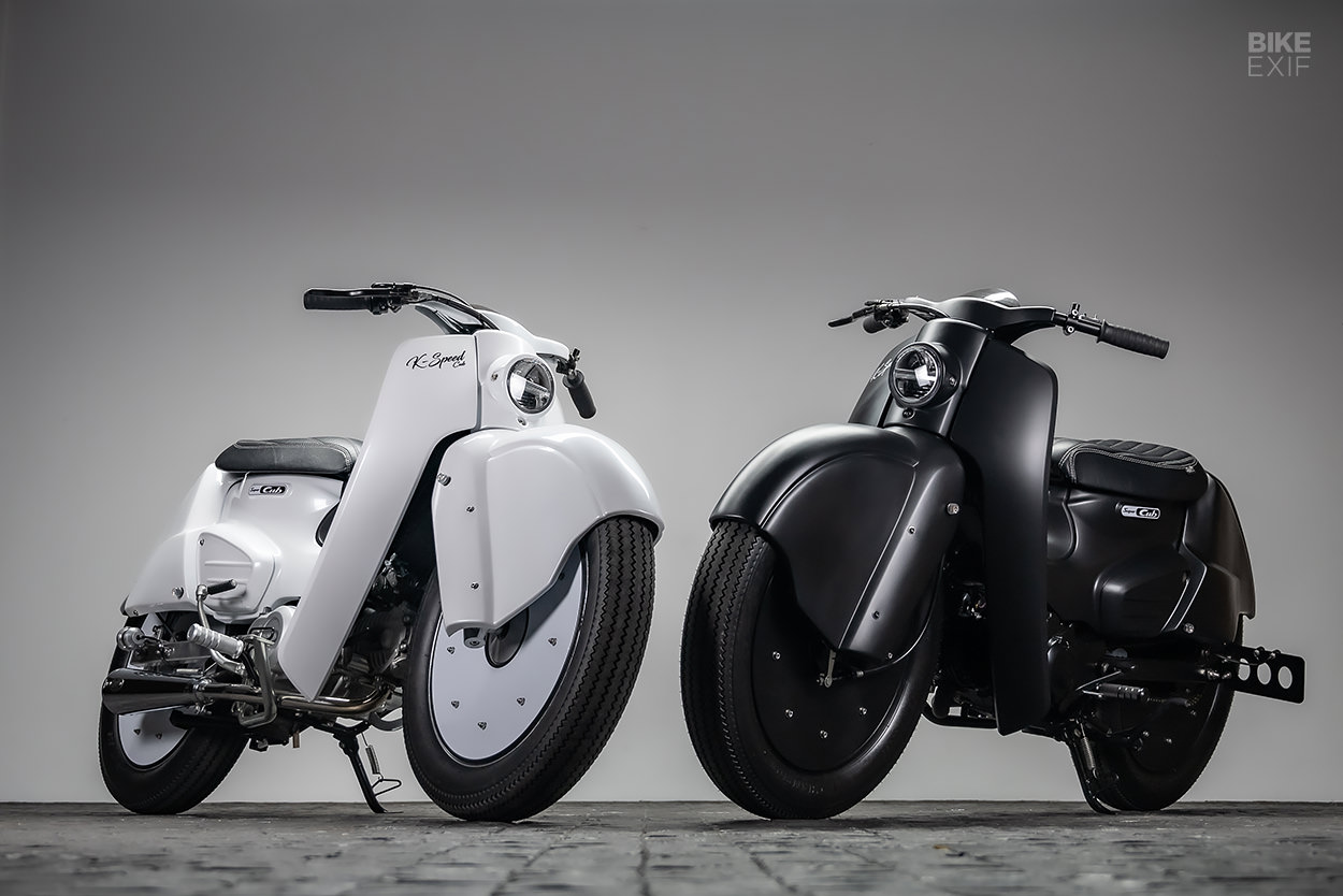 Black And White: Two Honda Super Cub Customs By K-Speed | Bike Exif