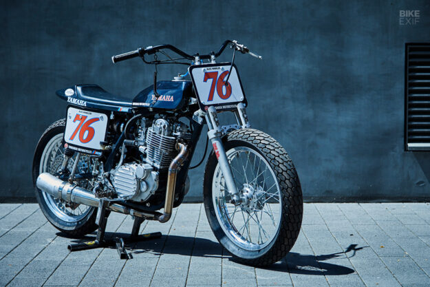 Vintage Yamaha SR500 flat tracker by Twinshock Motorcycles