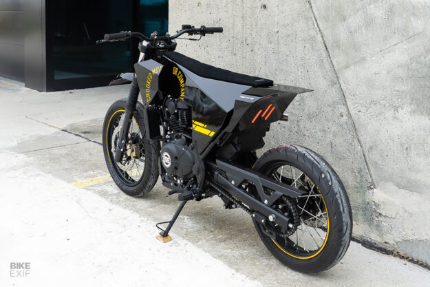 Royal Enfield Scram 411 supermoto by Crooked Motorcycles