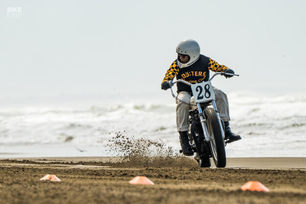 Chirihama Sandflats vintage motorcycle beach race