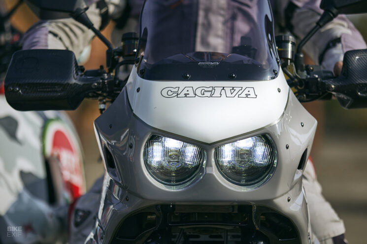 Cagiva Elefant personnalisée avec moteur Ducati