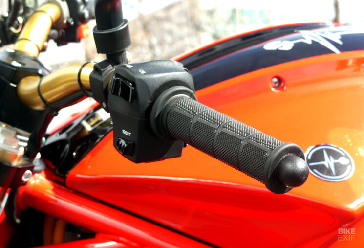 An Energica Rebelle: no clutch lever. 