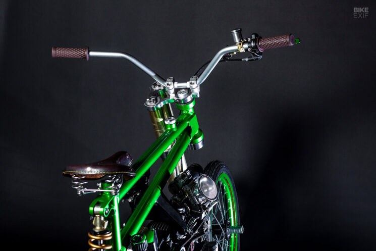 Custom BMX-style bike with Ducati engine