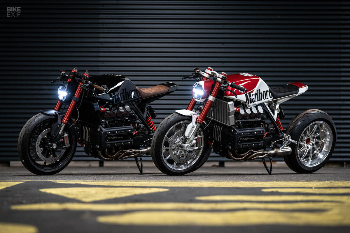 Two smoking sizzling BMW K1100RS café racers from Powerbrick ...