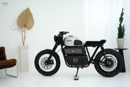 Custom electric scrambler by Crooked Motorcycles