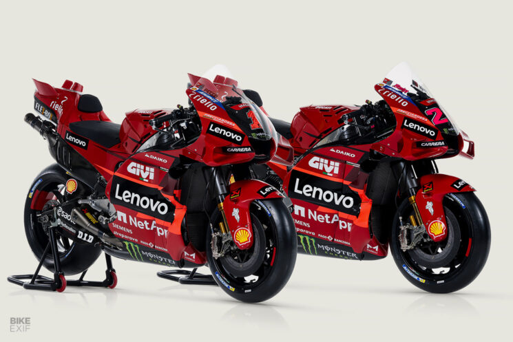 Ducati Lenovo MotoGP race bikes