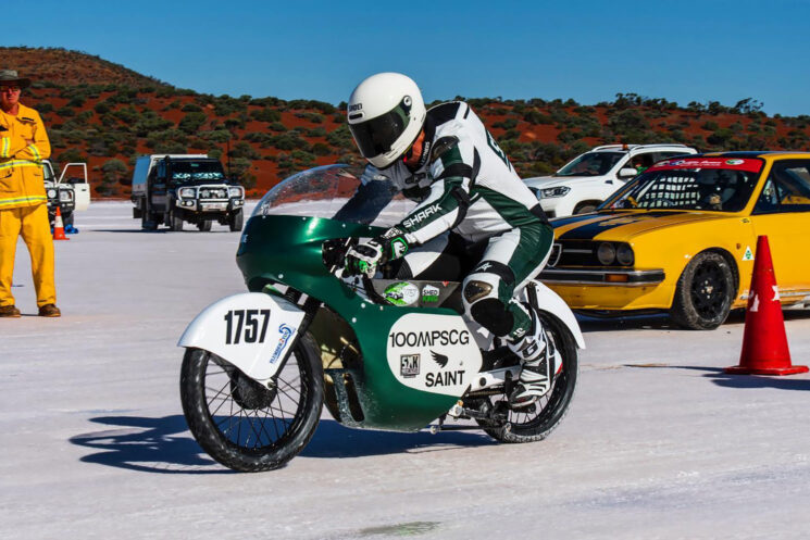 Honda CT90 land speed race bike