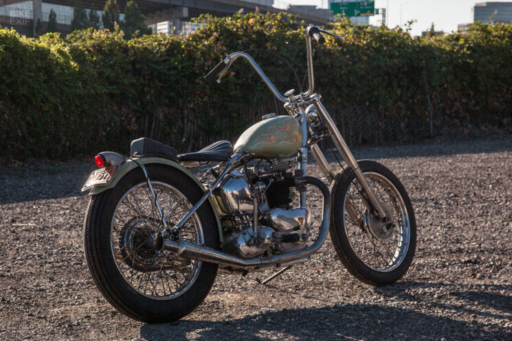 1950s Triumph Thunderbird chopper by Red Clouds Collective