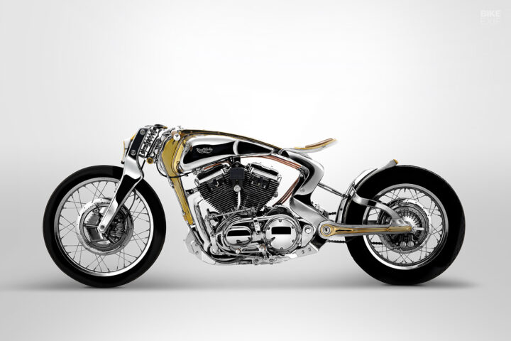 Kinetic Art: A handbuilt board tracker with a Harley Sportster engine ...