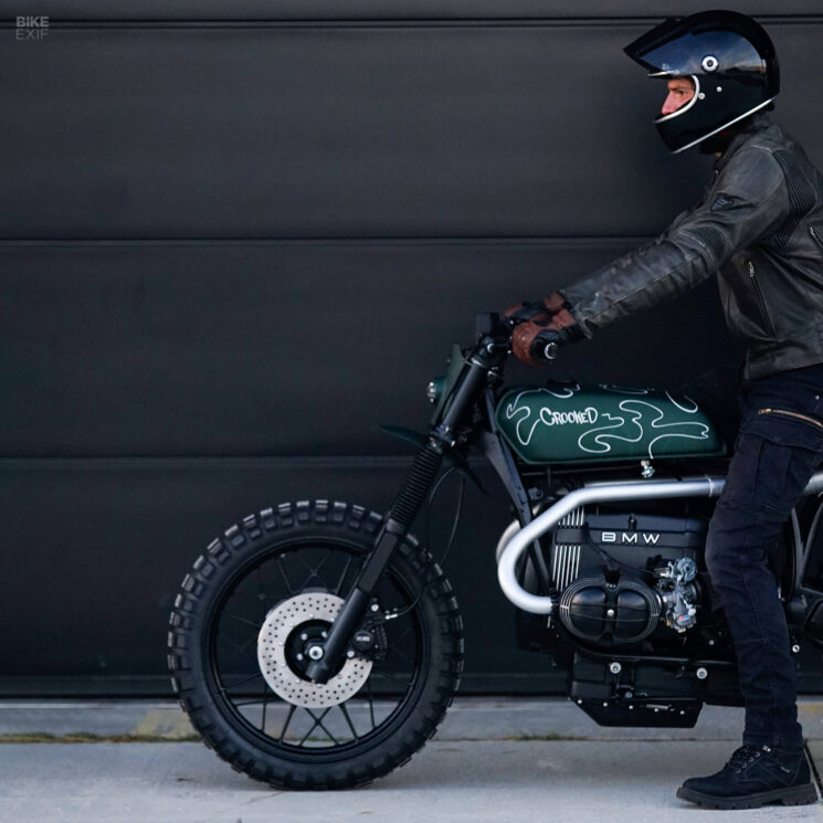 Classic BMW scrambler by Crooked Motorcycles