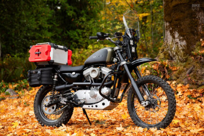 Harley Sportster adventure bike by Biltwell Inc.