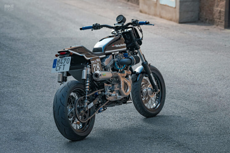 Custom Sportster 1200 with supermoto style