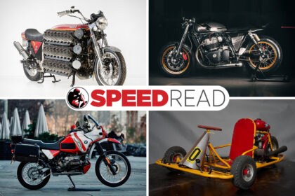 The latest motorcycle oddities, custom motos, and classic bikes.