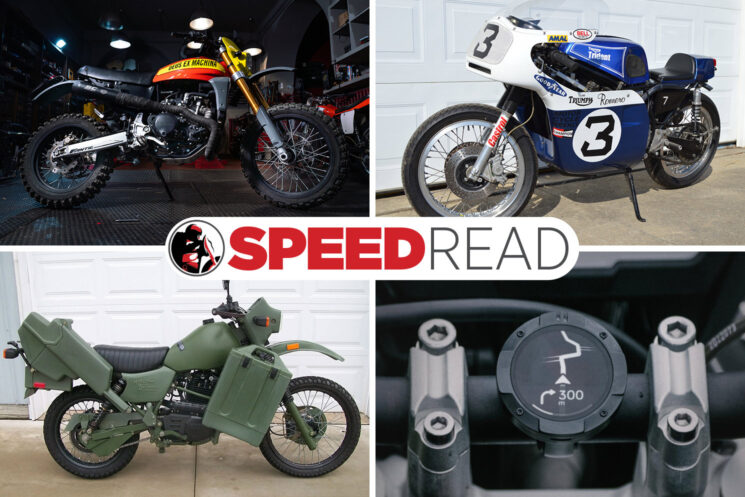 The latest motorcycle gadgets, classics, and custom bikes.