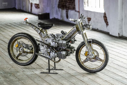 Custom five-cylinder Puch Maxi S moped