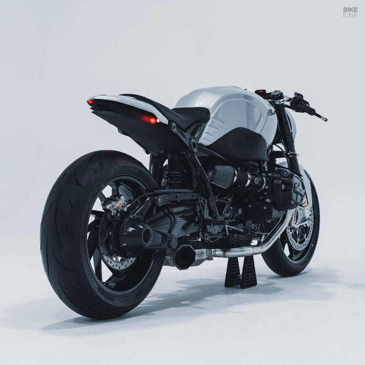BMW R nineT cafe racer in new futuristic style